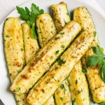 Roasted Zucchini with Cheese & Herbs